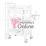 Ucenic pentru cosmetica din plastic cu 3 polite si un sertar, model 004, art ACP 123801